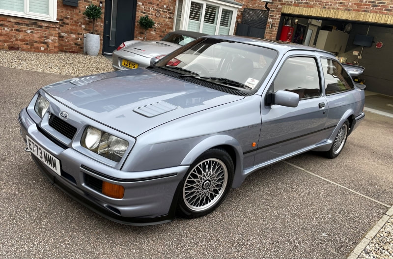 Moonstone Blue Ford Sierra Cosworth RS500 having been detailed by Gleammachine